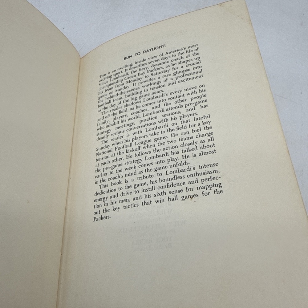 Run To Daylight Vince Lombardi Hardback 1967 - Picture 4 of 14